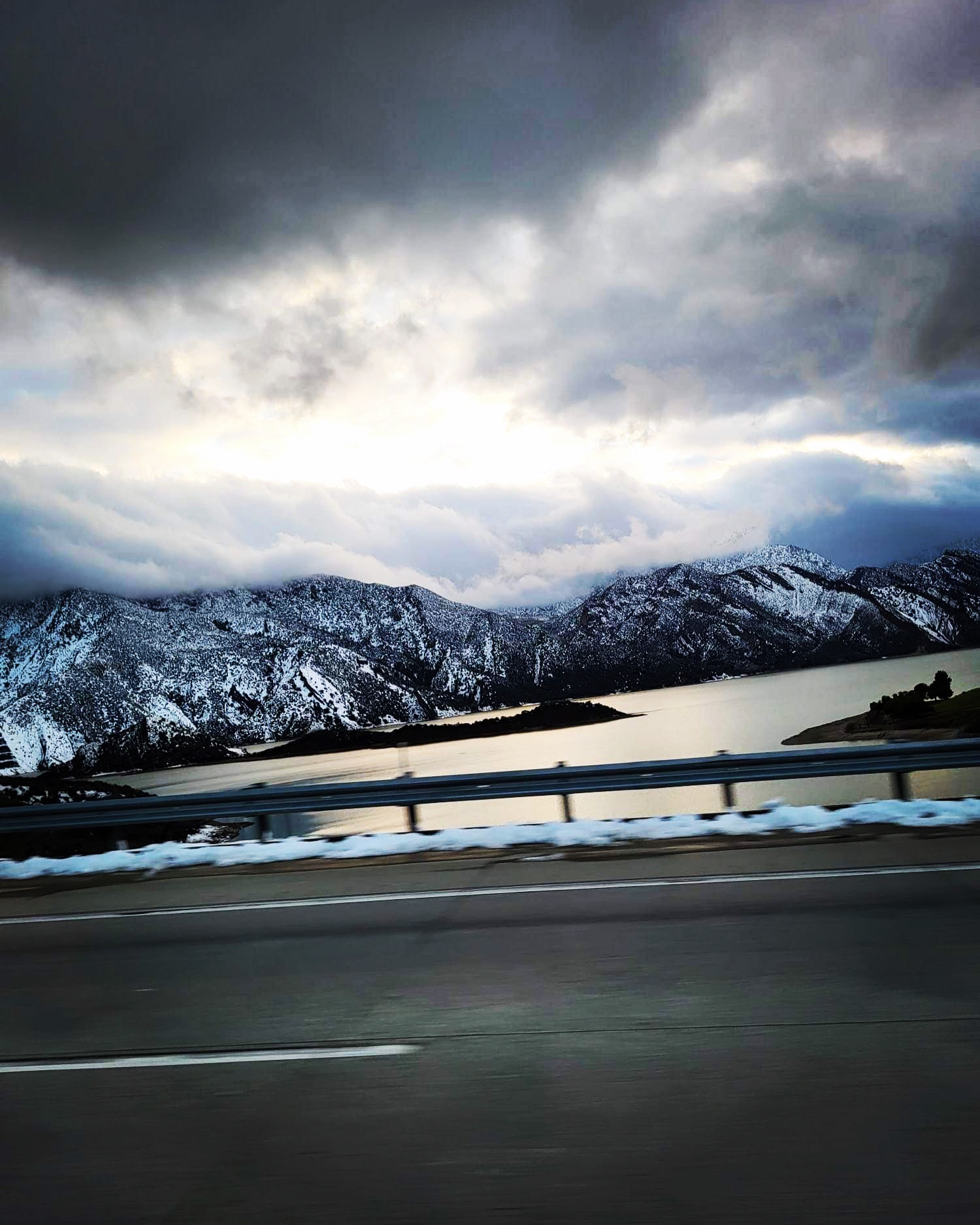 Pyramid Lake in Snow